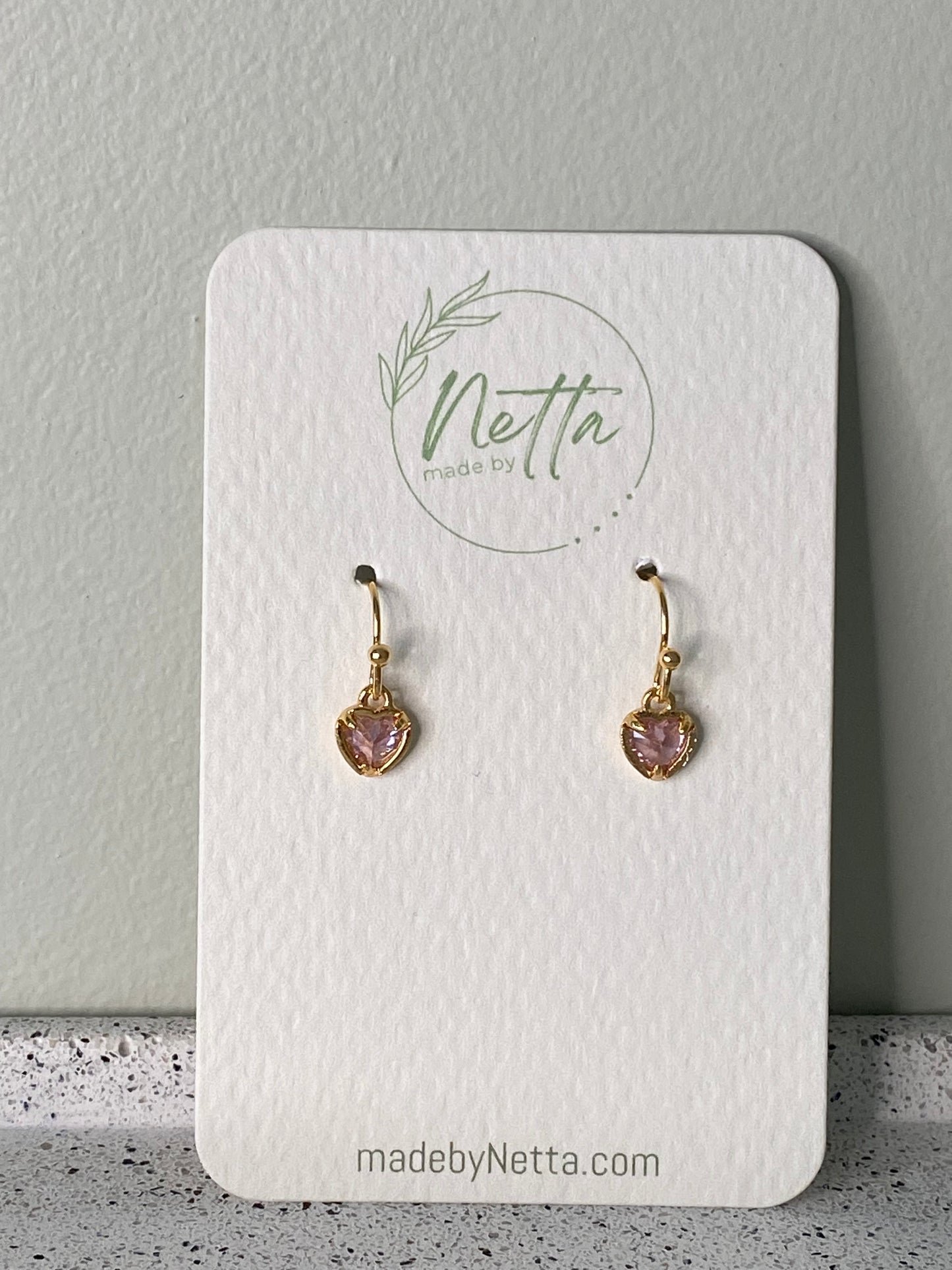 Bling lite rosa hjerte