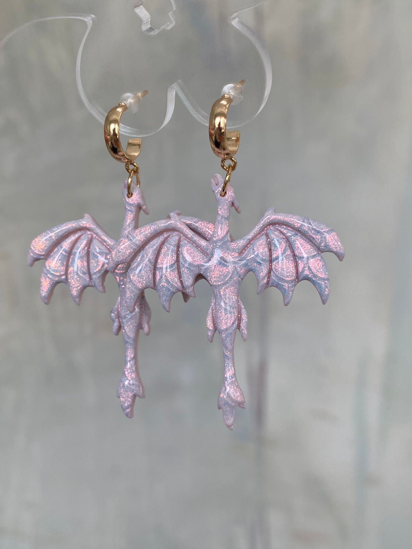 Vårglitrende rosa drager II