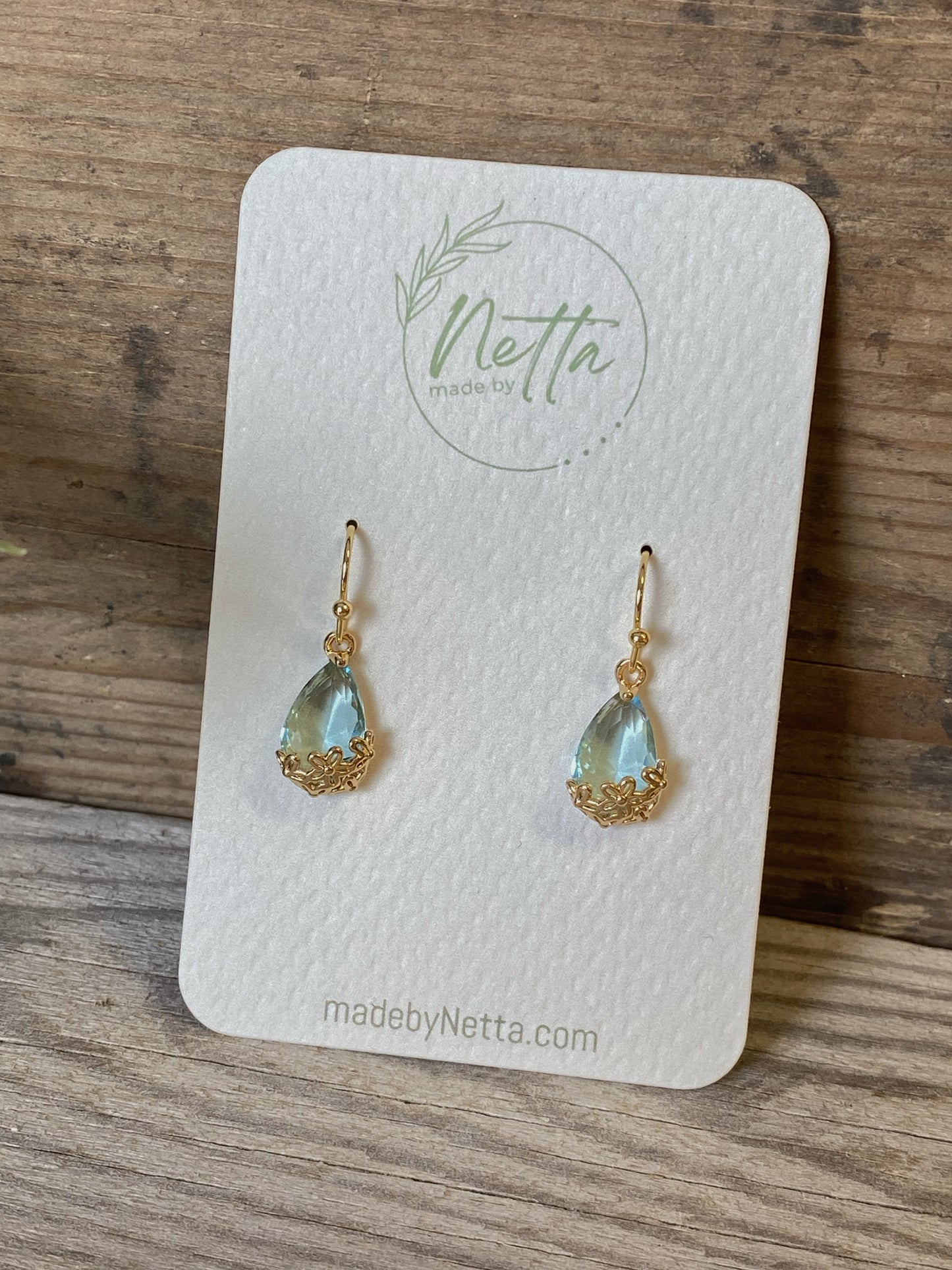 Bling Lyseblå dråpe