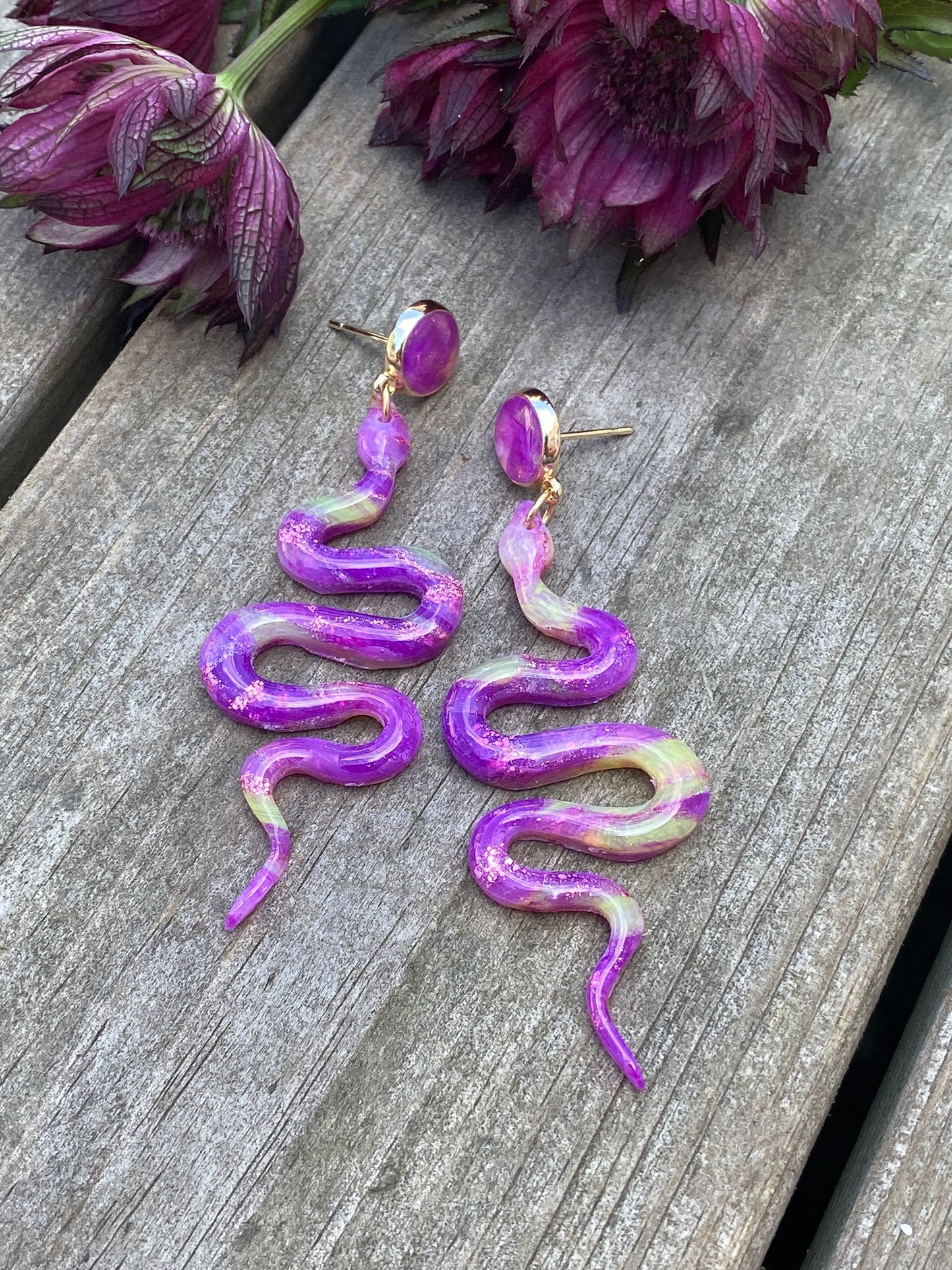 Fargeelsk-lilla slanger