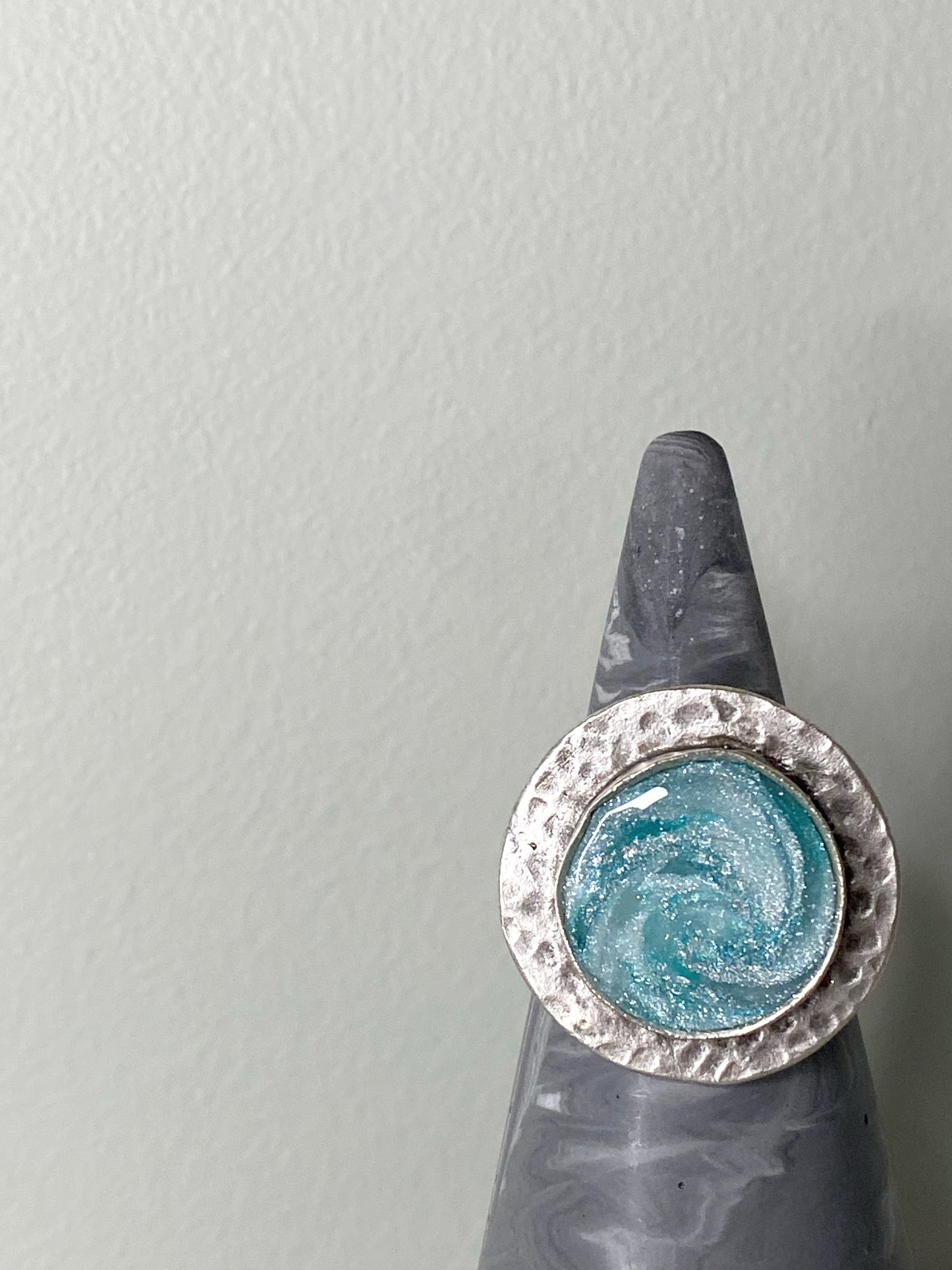 Rund turkis ring