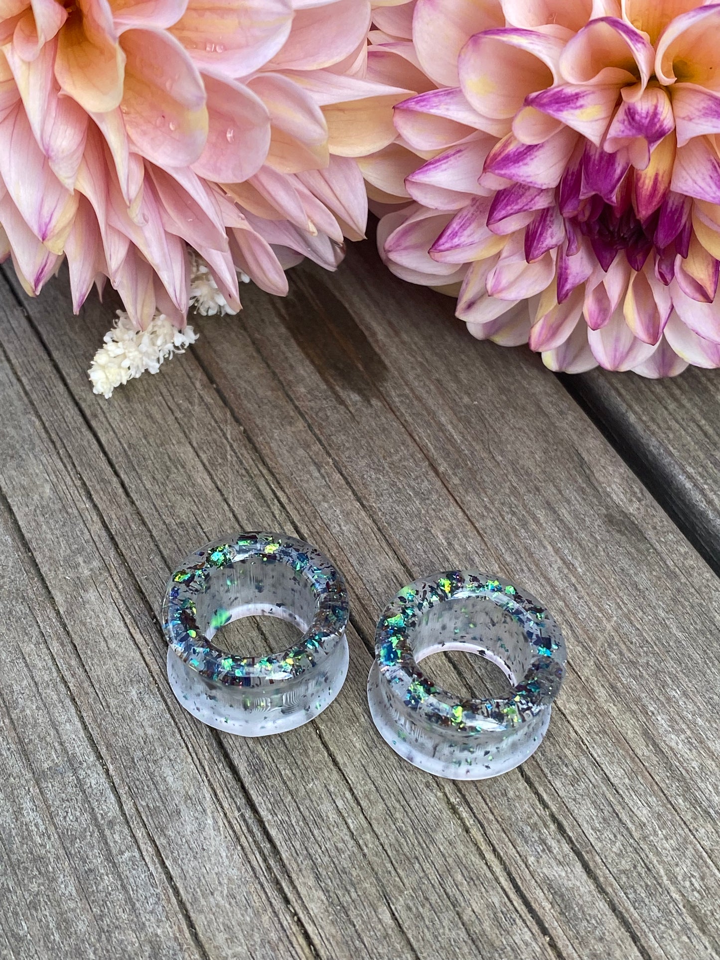 Tuneller med glitter 18mm