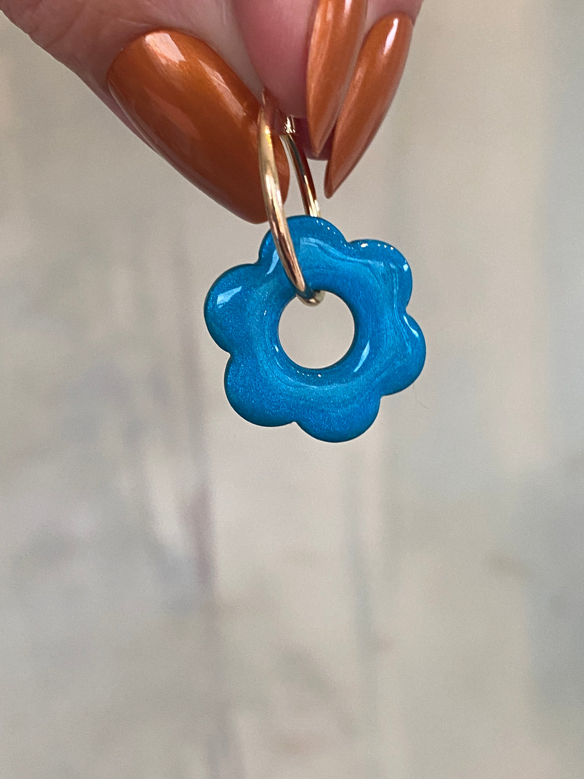 Blomst på ring blåturkis