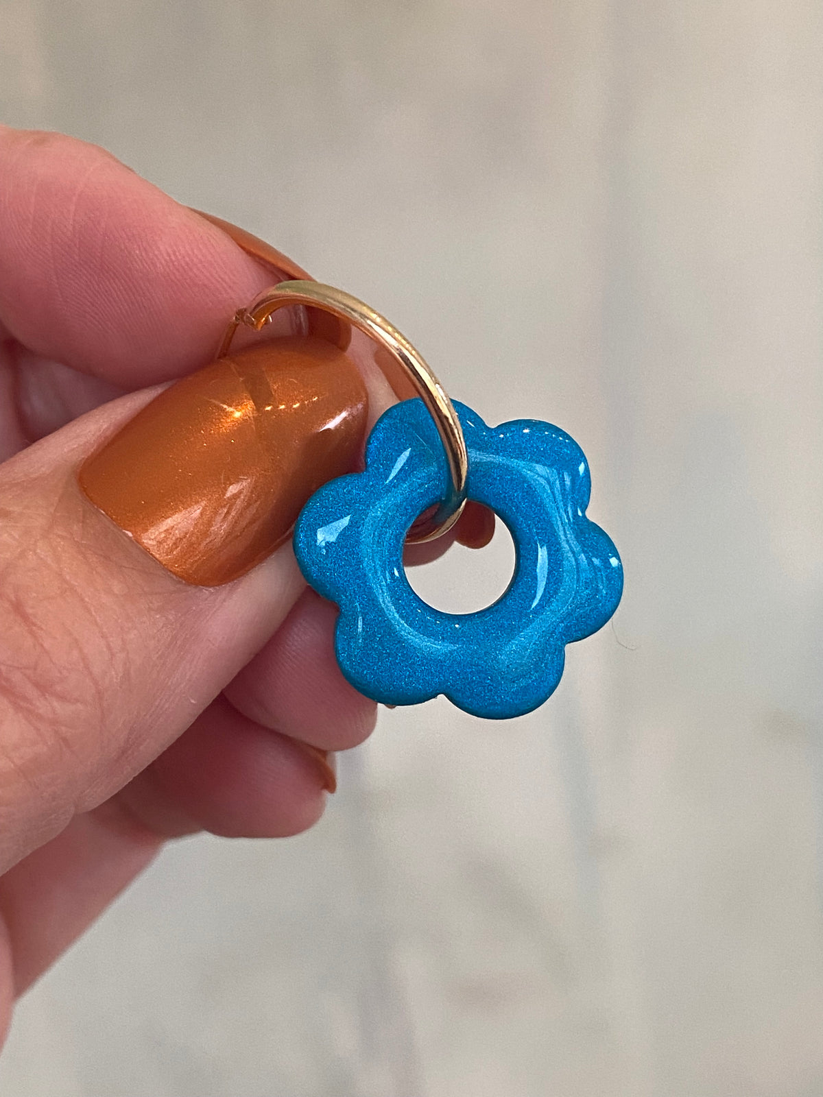 Blomst på ring blåturkis