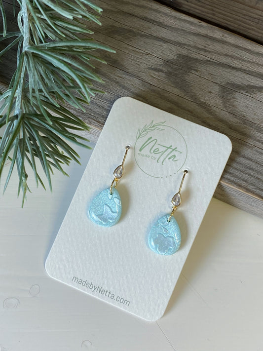 Blå dråper på krok