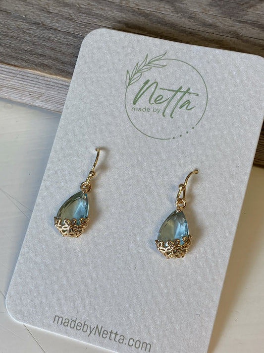 Bling Lyseblå dråpe