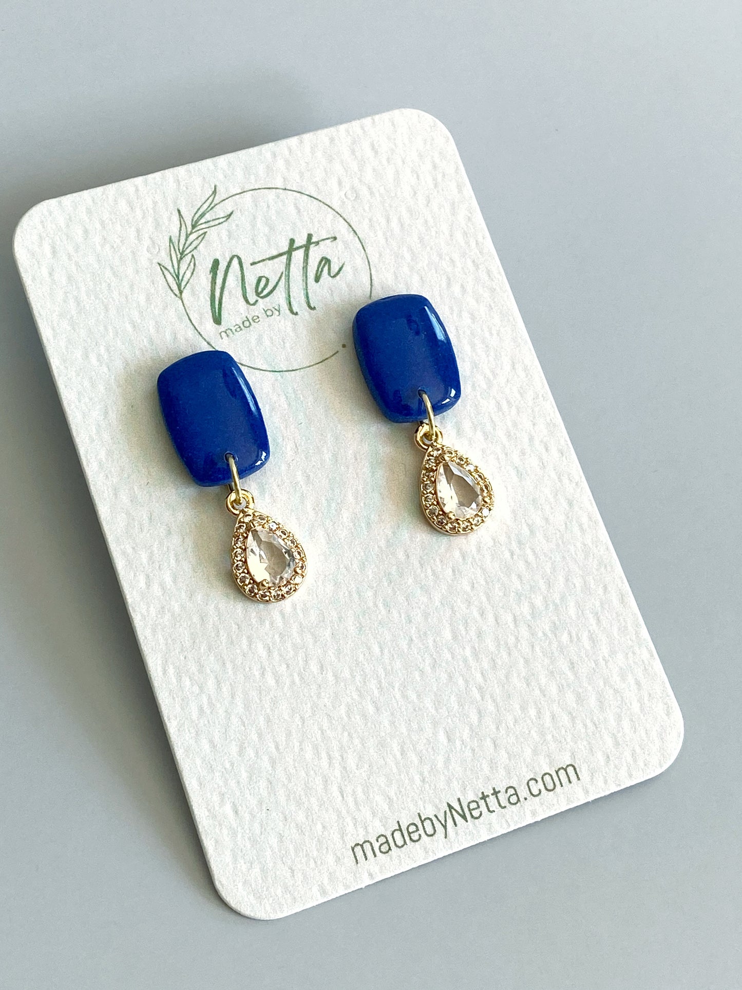 Blå studs med bling